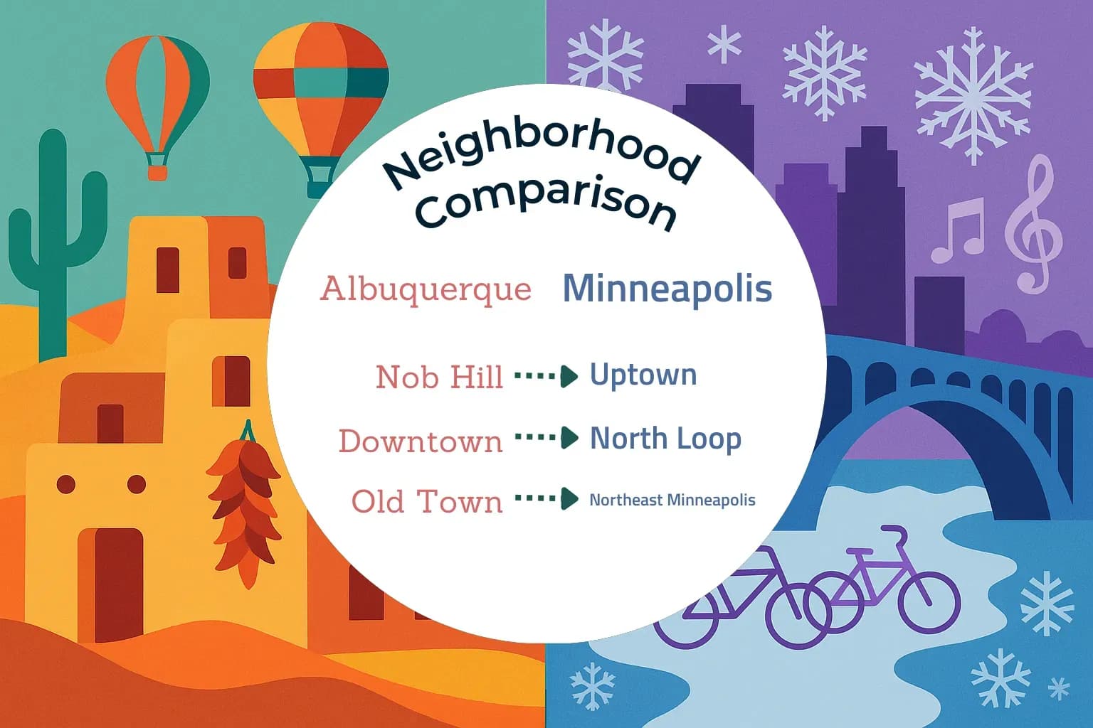 Albuquerque vs Minneapolis Neighborhood Comparison