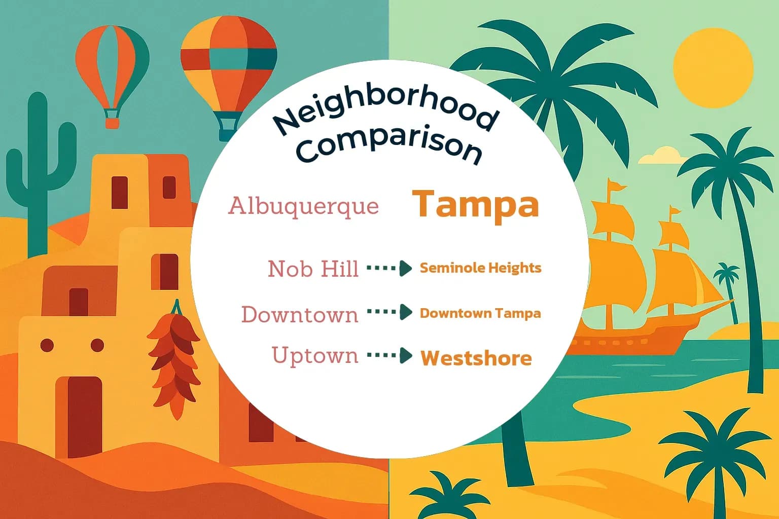 Albuquerque vs Tampa Neighborhood Comparison