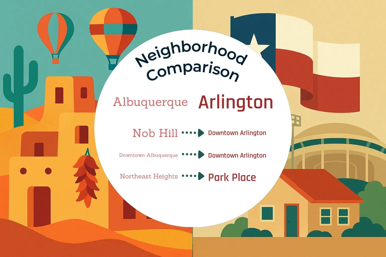 Albuquerque vs Arlington Neighborhood Comparison