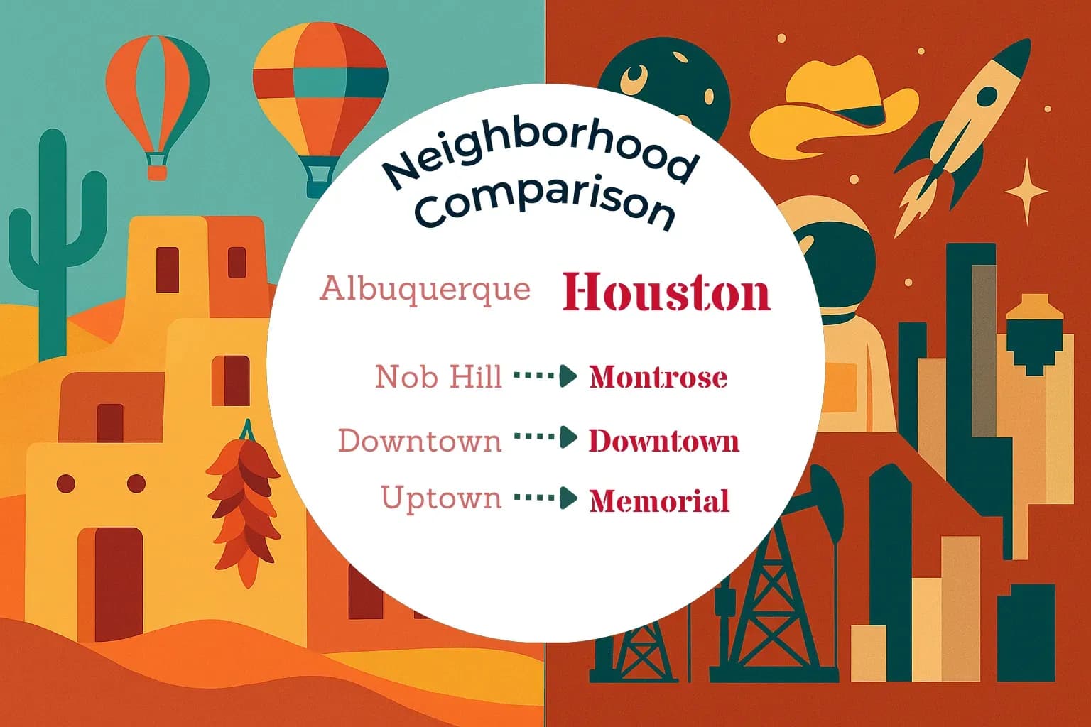 Albuquerque vs Houston Neighborhood Comparison