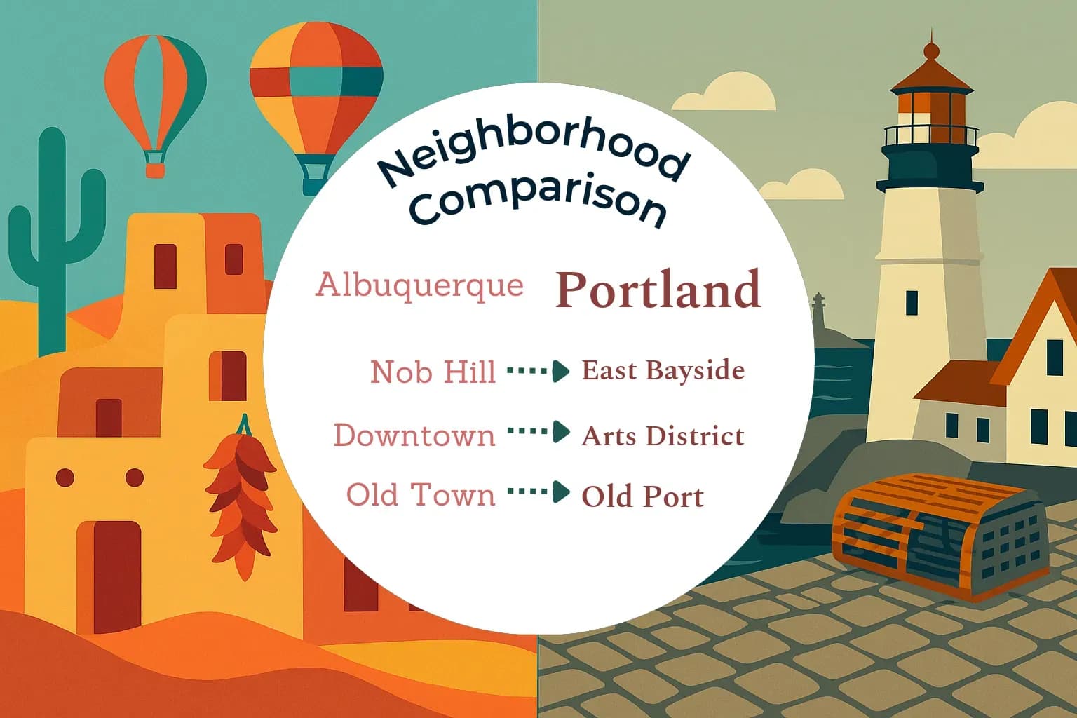 Albuquerque vs Portland Neighborhood Comparison