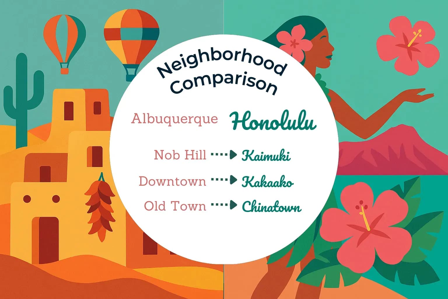 Albuquerque vs Honolulu Neighborhood Comparison