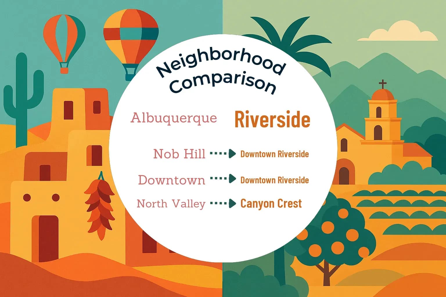 Albuquerque vs Riverside Neighborhood Comparison