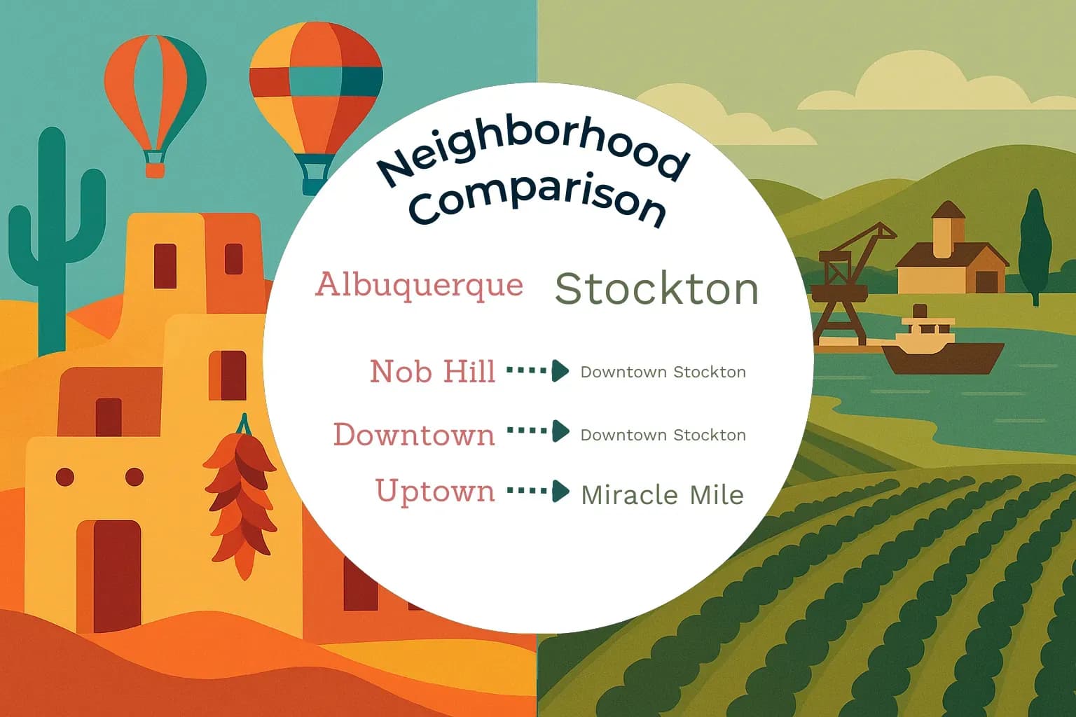 Albuquerque vs Stockton Neighborhood Comparison