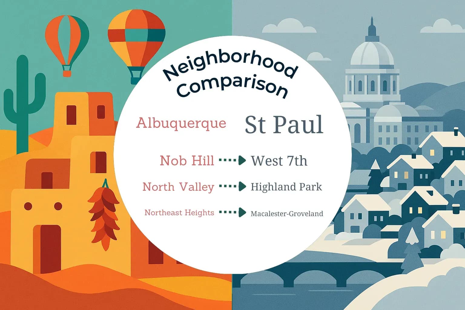 Albuquerque vs St. Paul Neighborhood Comparison