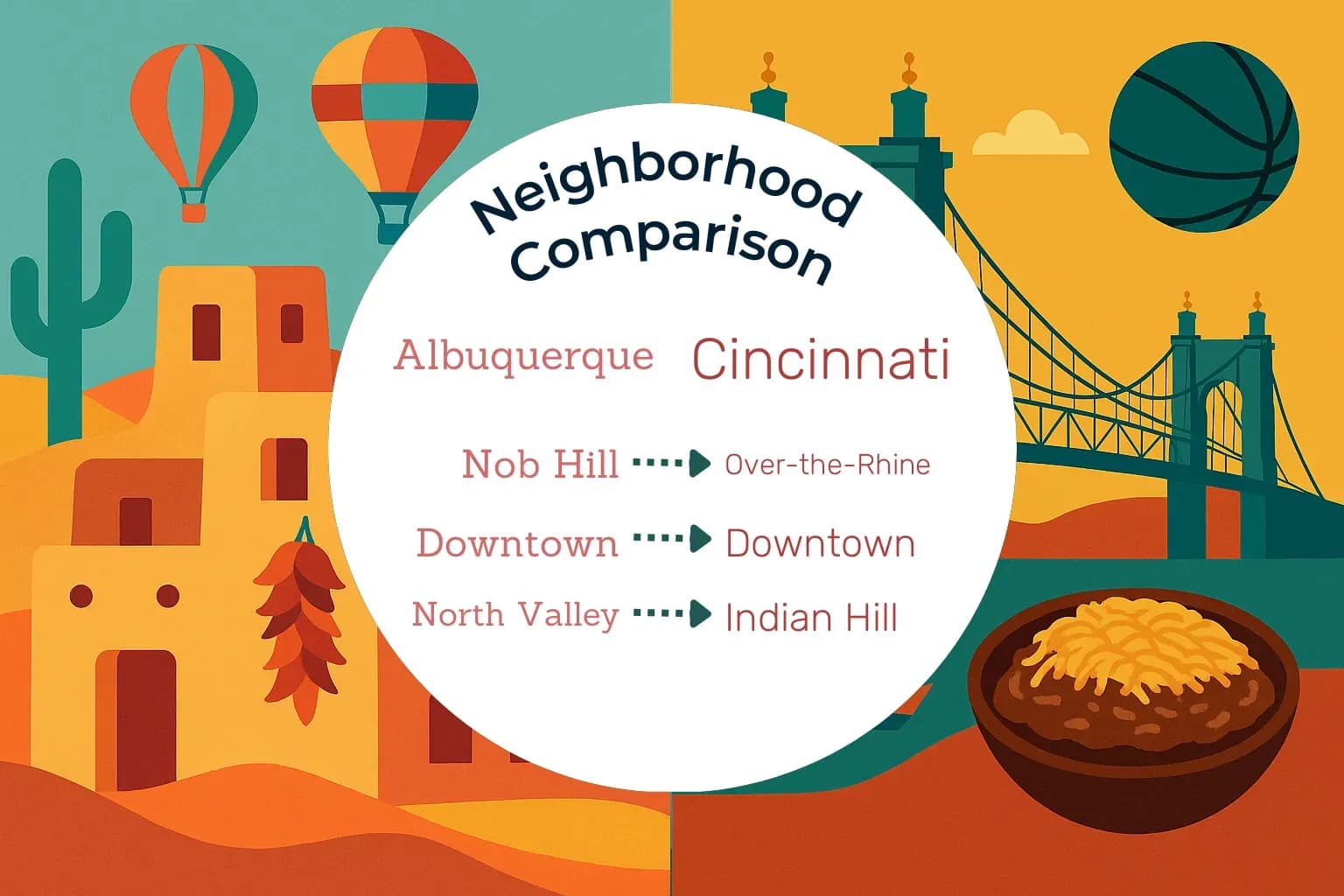 Albuquerque vs Cincinnati Neighborhood Comparison