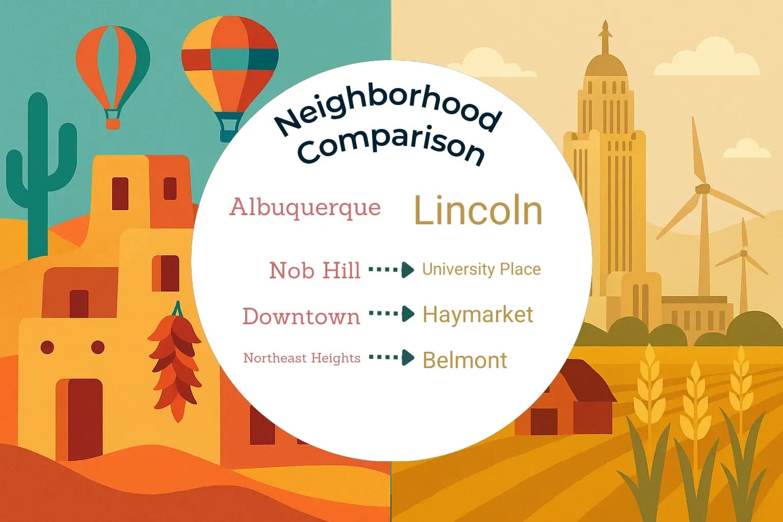Albuquerque vs Lincoln Neighborhood Comparison