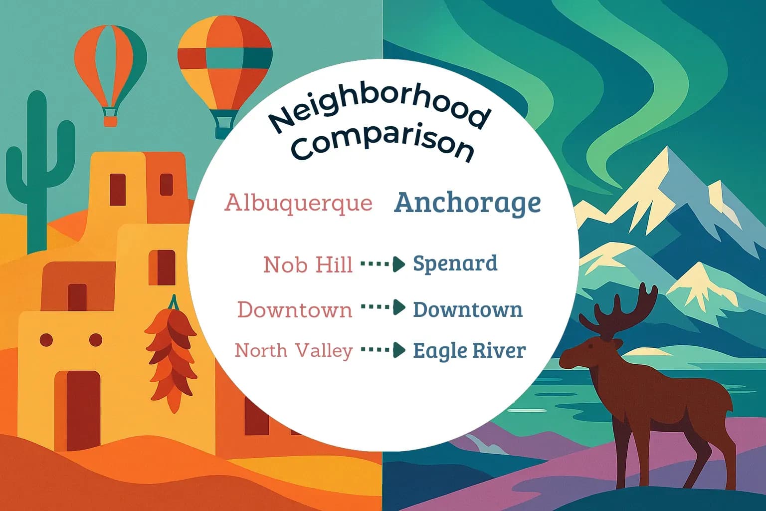 Albuquerque vs Anchorage Neighborhood Comparison