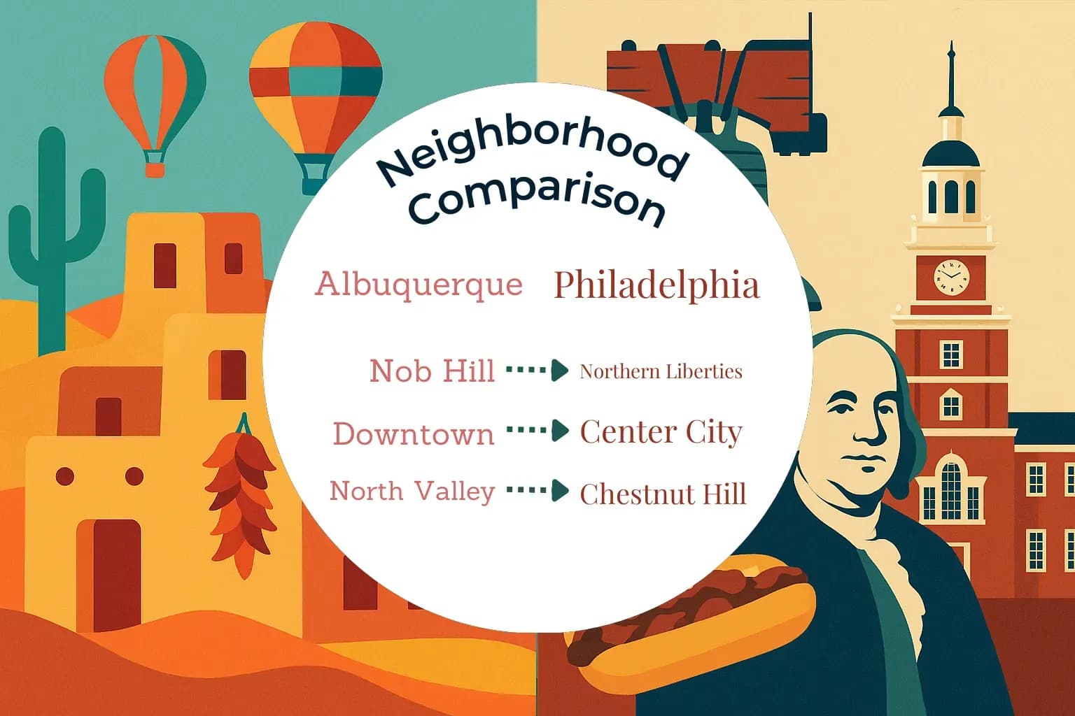 Albuquerque vs Philadelphia Neighborhood Comparison