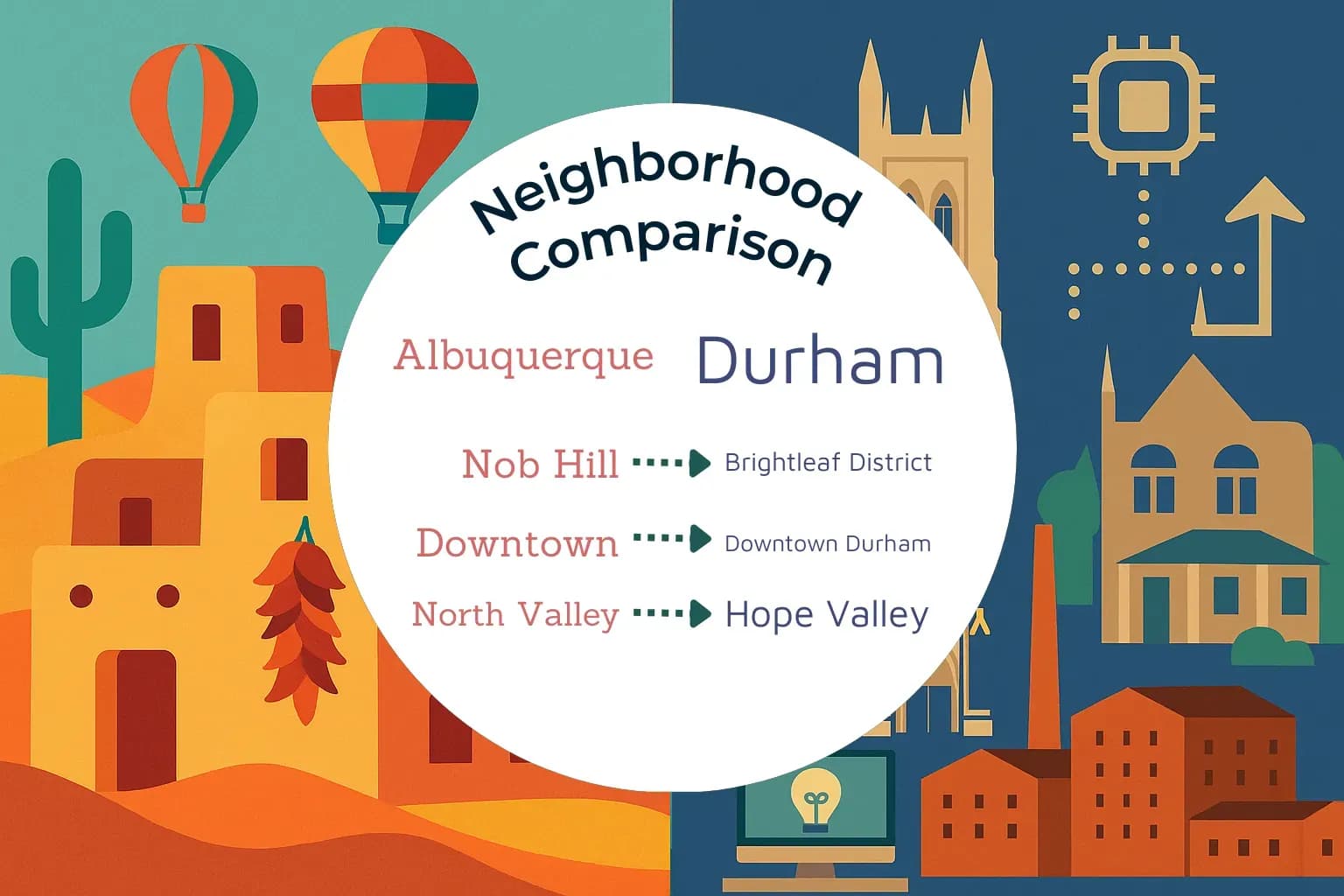 Albuquerque vs Durham Neighborhood Comparison