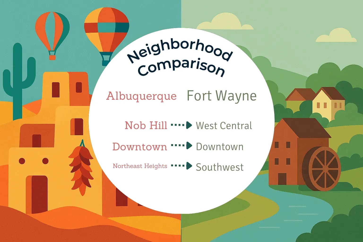 Albuquerque vs Fort Wayne Neighborhood Comparison