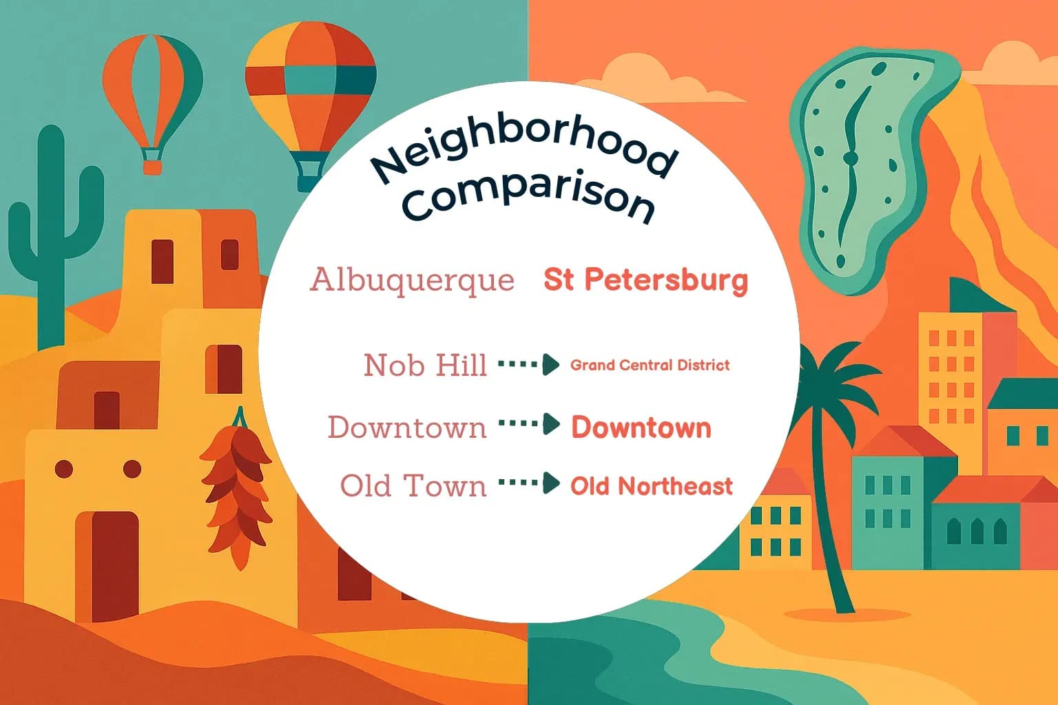 Albuquerque vs St. Petersburg Neighborhood Comparison
