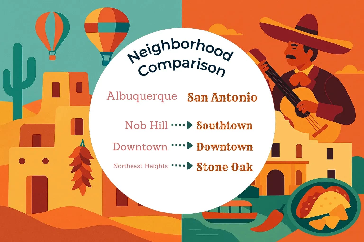 Albuquerque vs San Antonio Neighborhood Comparison