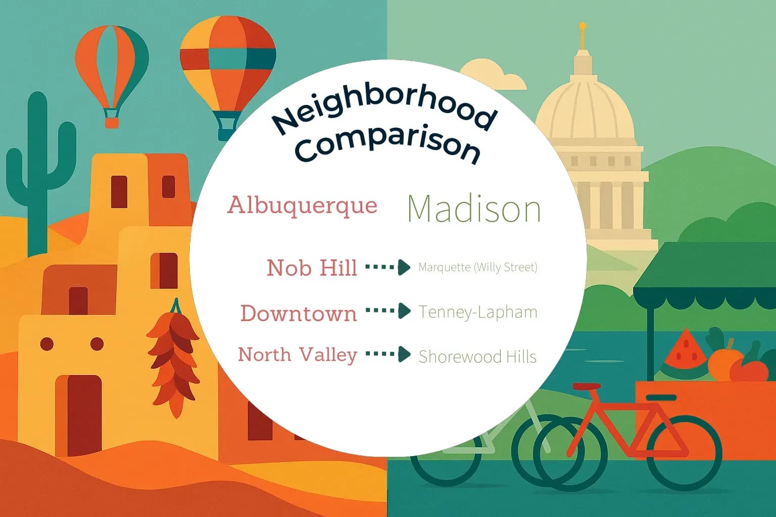 Albuquerque vs Madison Neighborhood Comparison