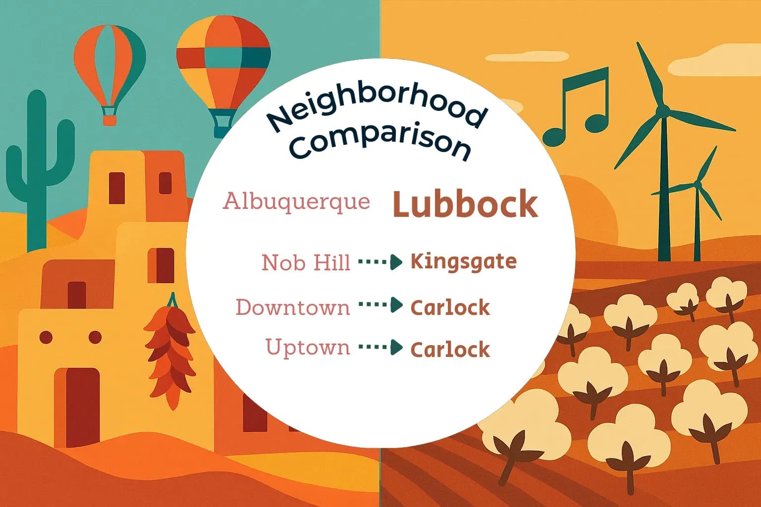 Albuquerque vs Lubbock Neighborhood Comparison