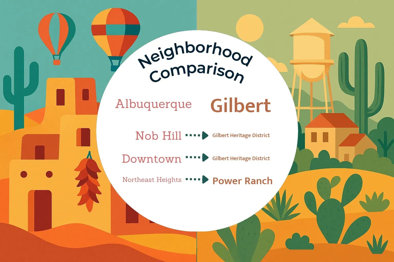 Albuquerque vs Gilbert Neighborhood Comparison