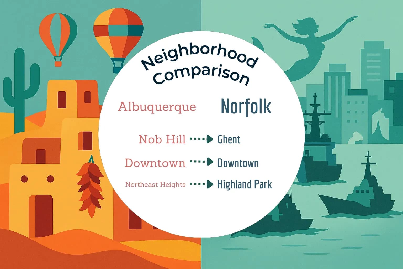 Albuquerque vs Norfolk Neighborhood Comparison