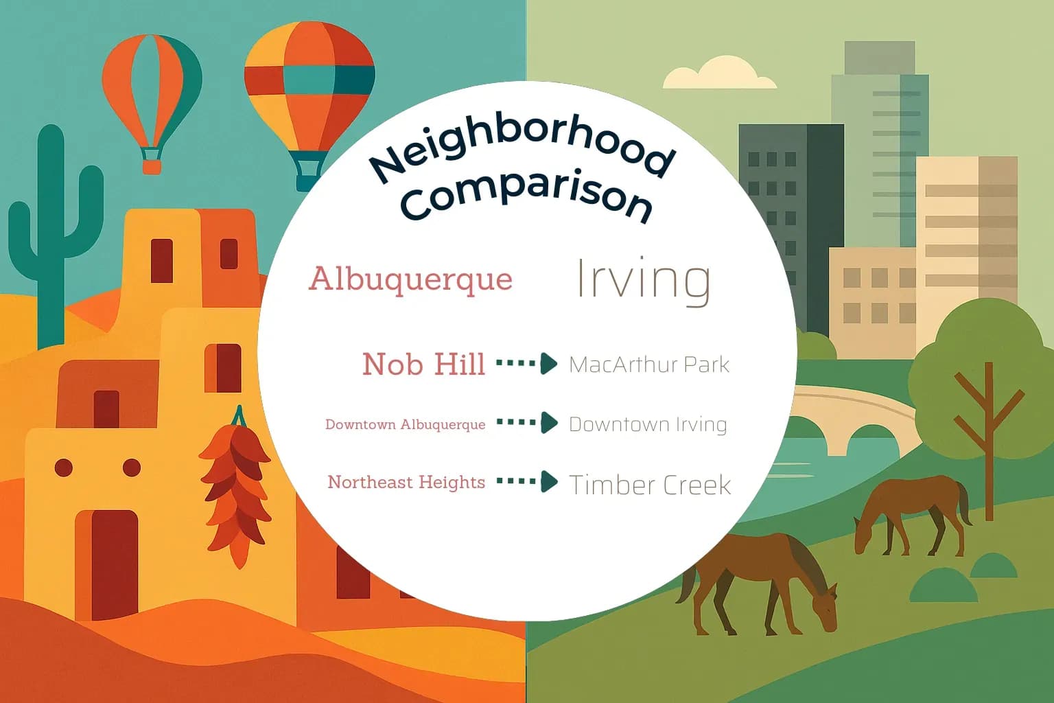 Albuquerque vs Irving Neighborhood Comparison