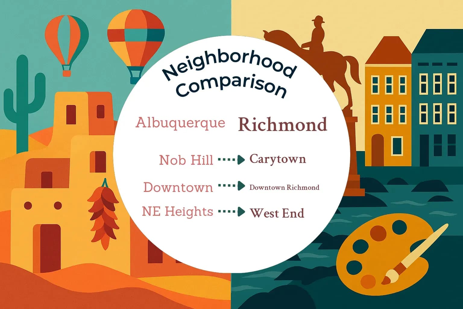 Albuquerque vs Richmond Neighborhood Comparison