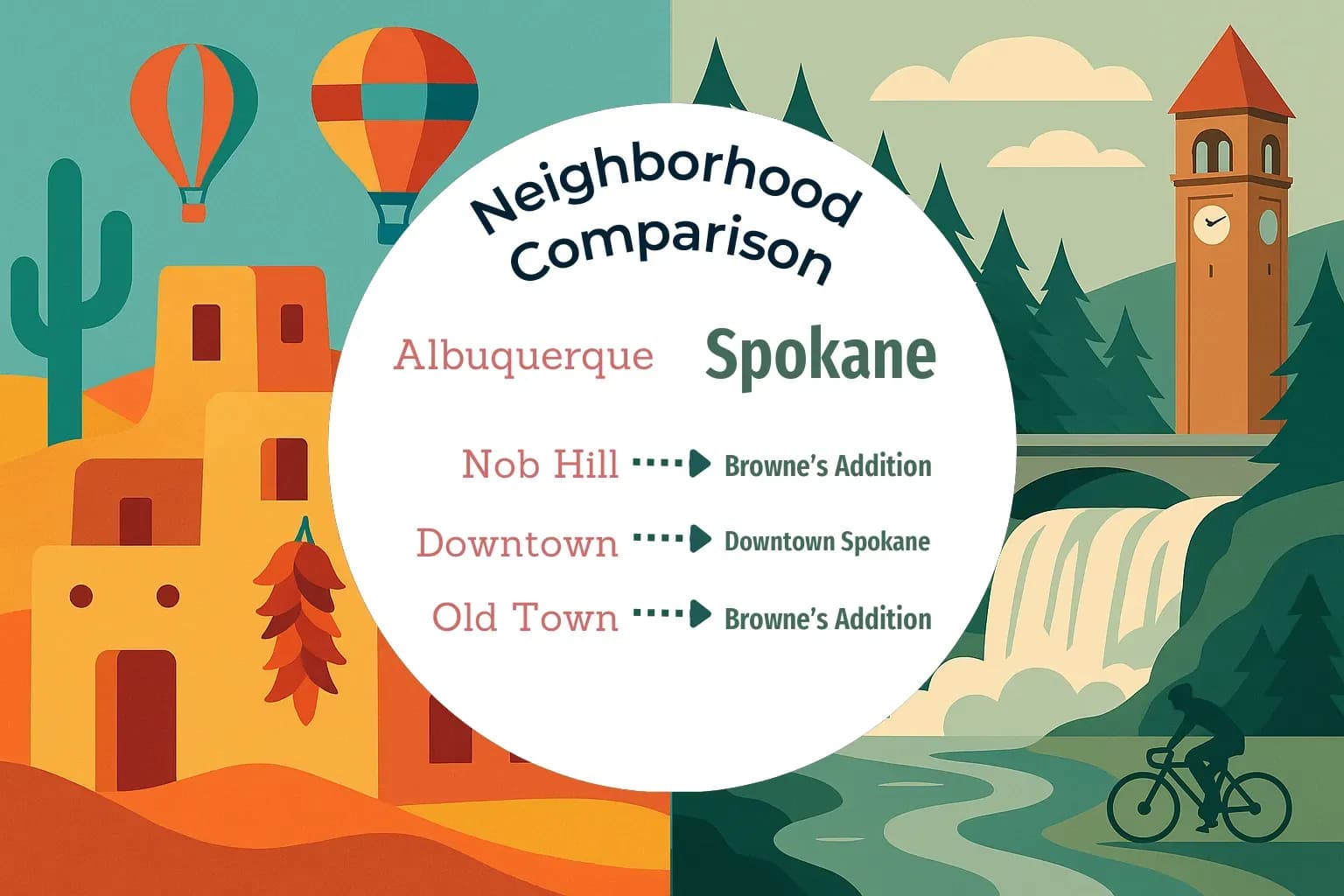 Albuquerque vs Spokane Neighborhood Comparison