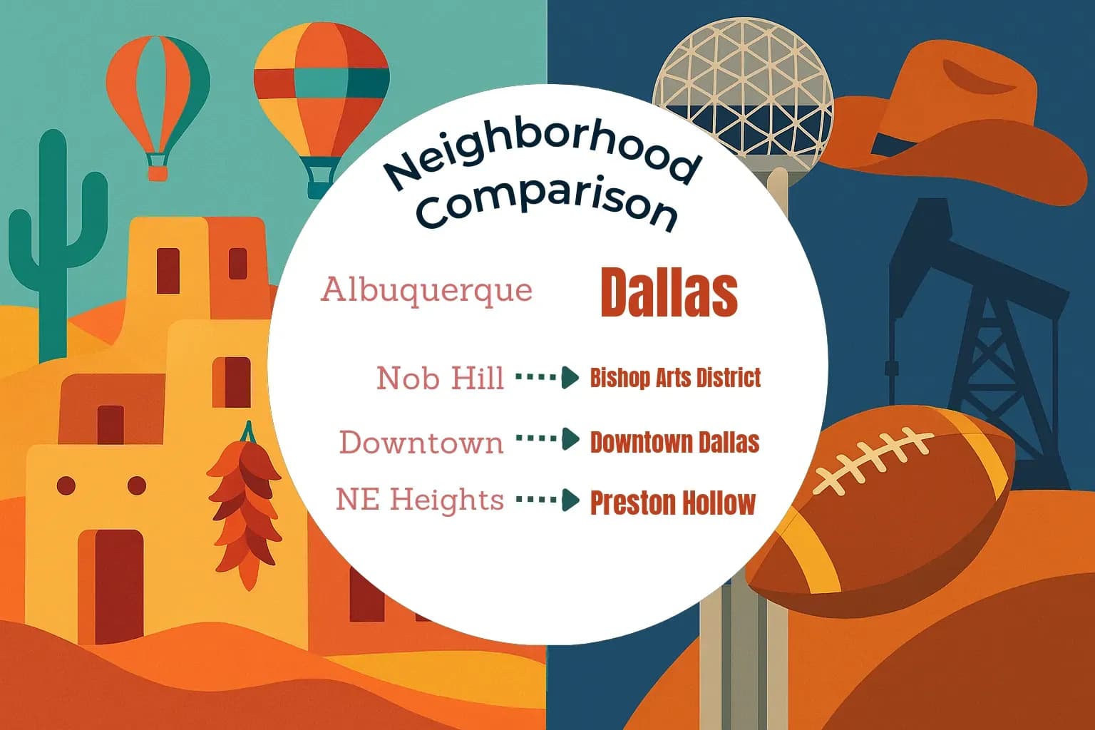 Albuquerque vs Dallas Neighborhood Comparison