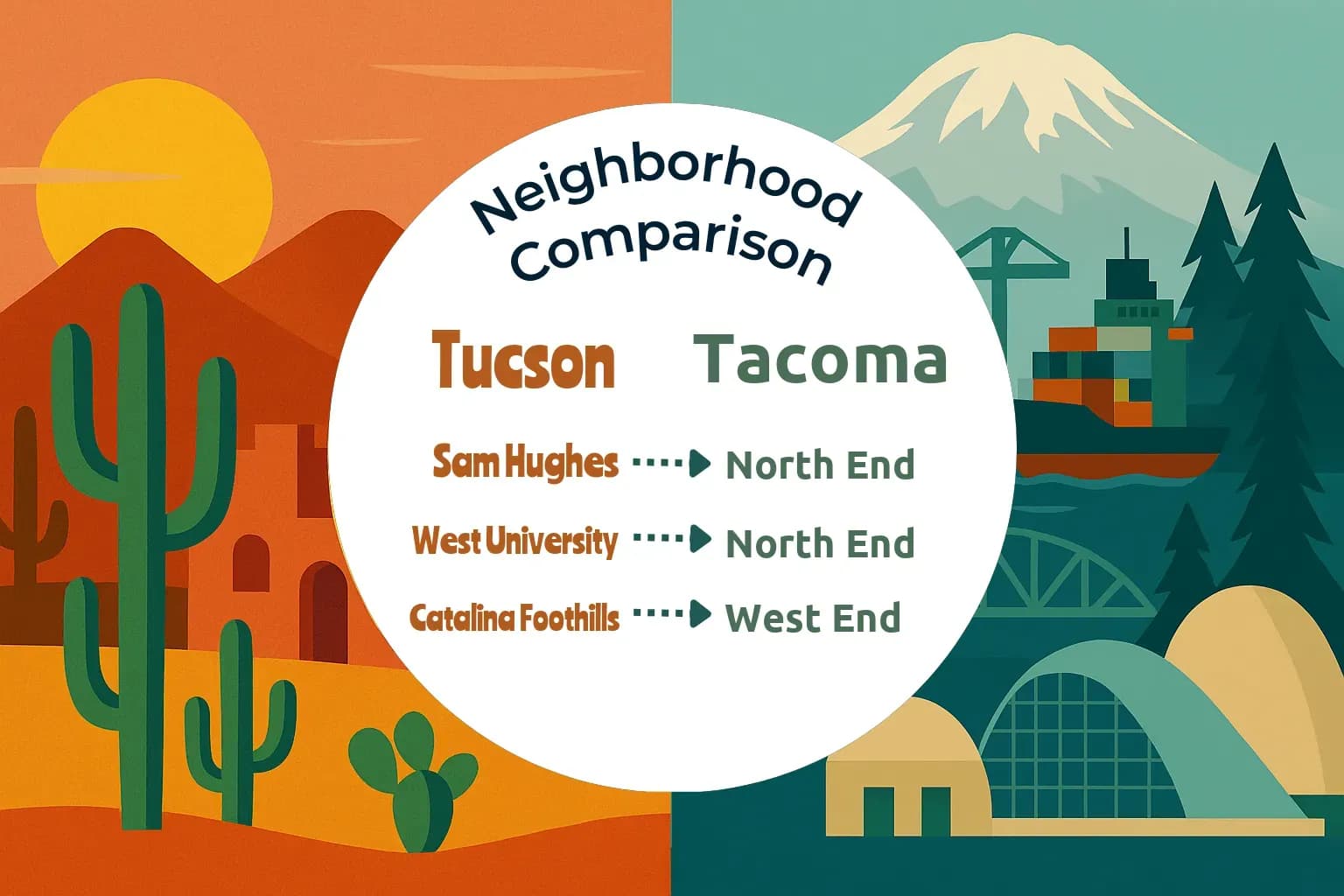 Tucson vs Tacoma Neighborhood Comparison