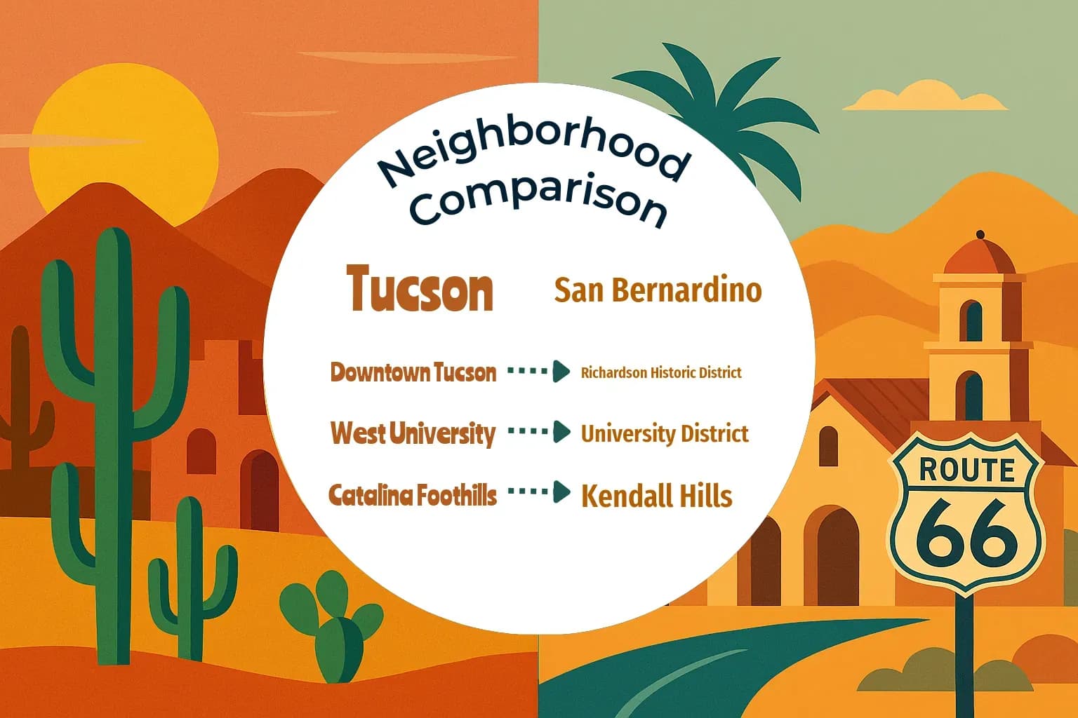 Tucson vs San Bernardino Neighborhood Comparison