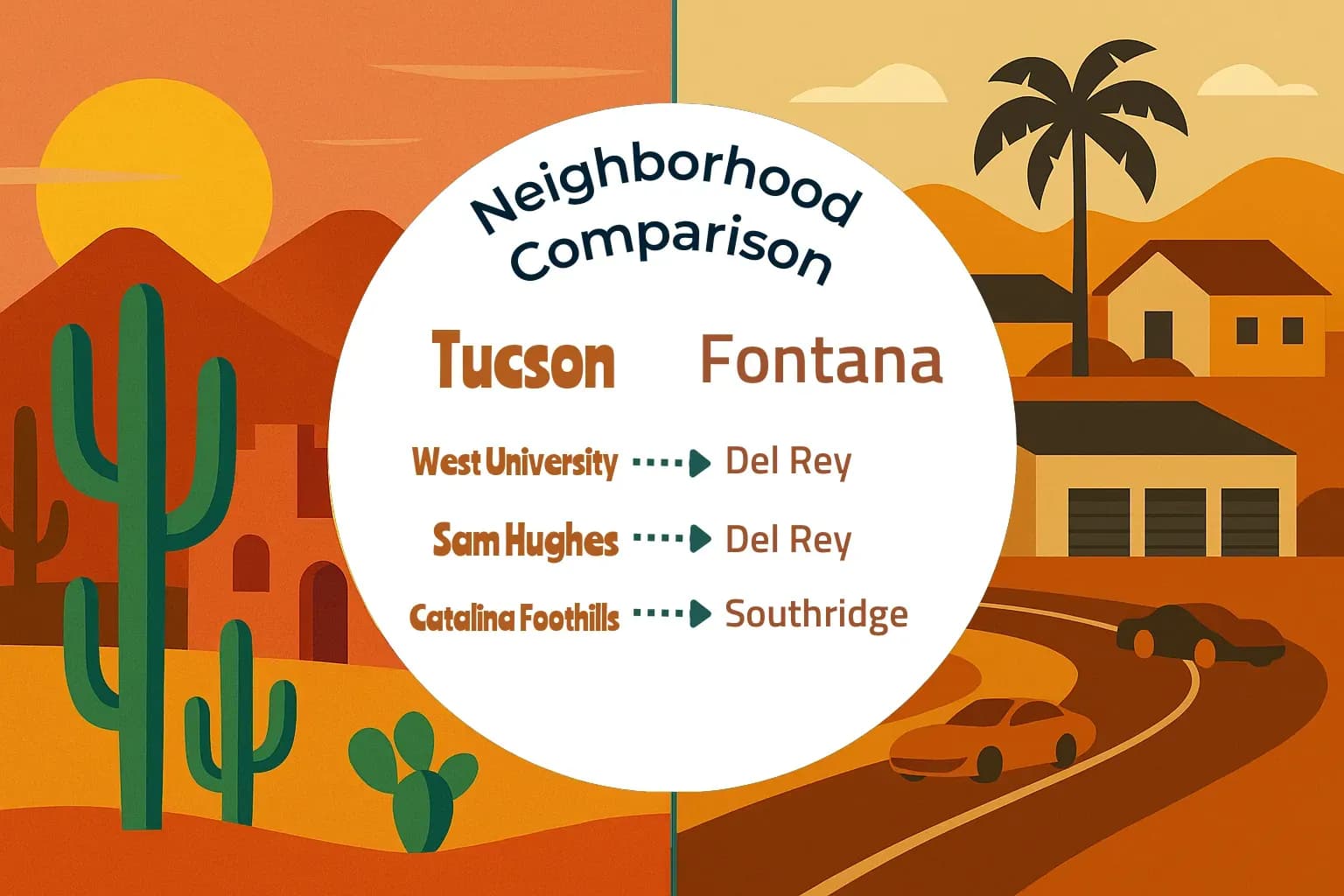 Tucson vs Fontana Neighborhood Comparison