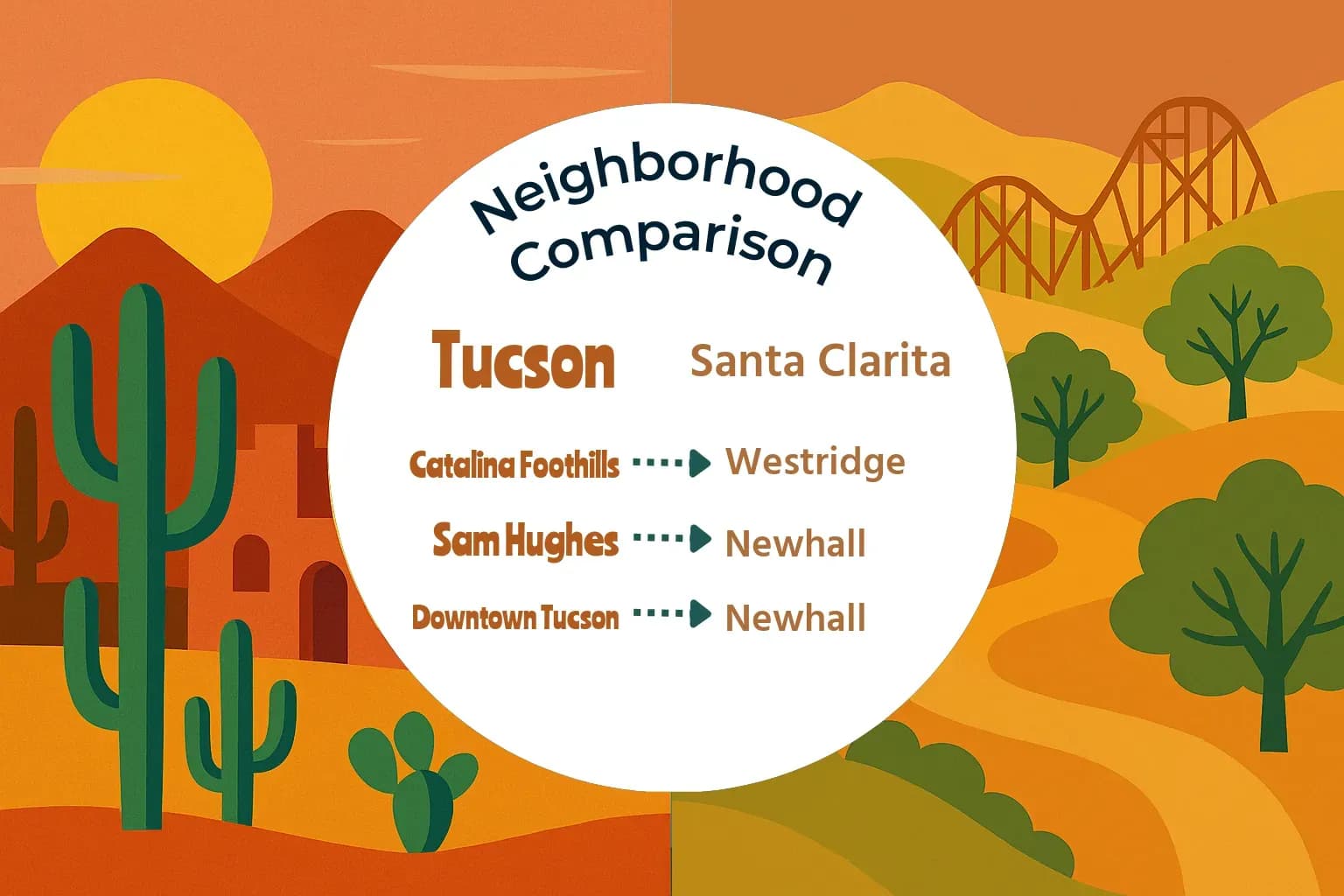 Tucson vs Santa Clarita Neighborhood Comparison