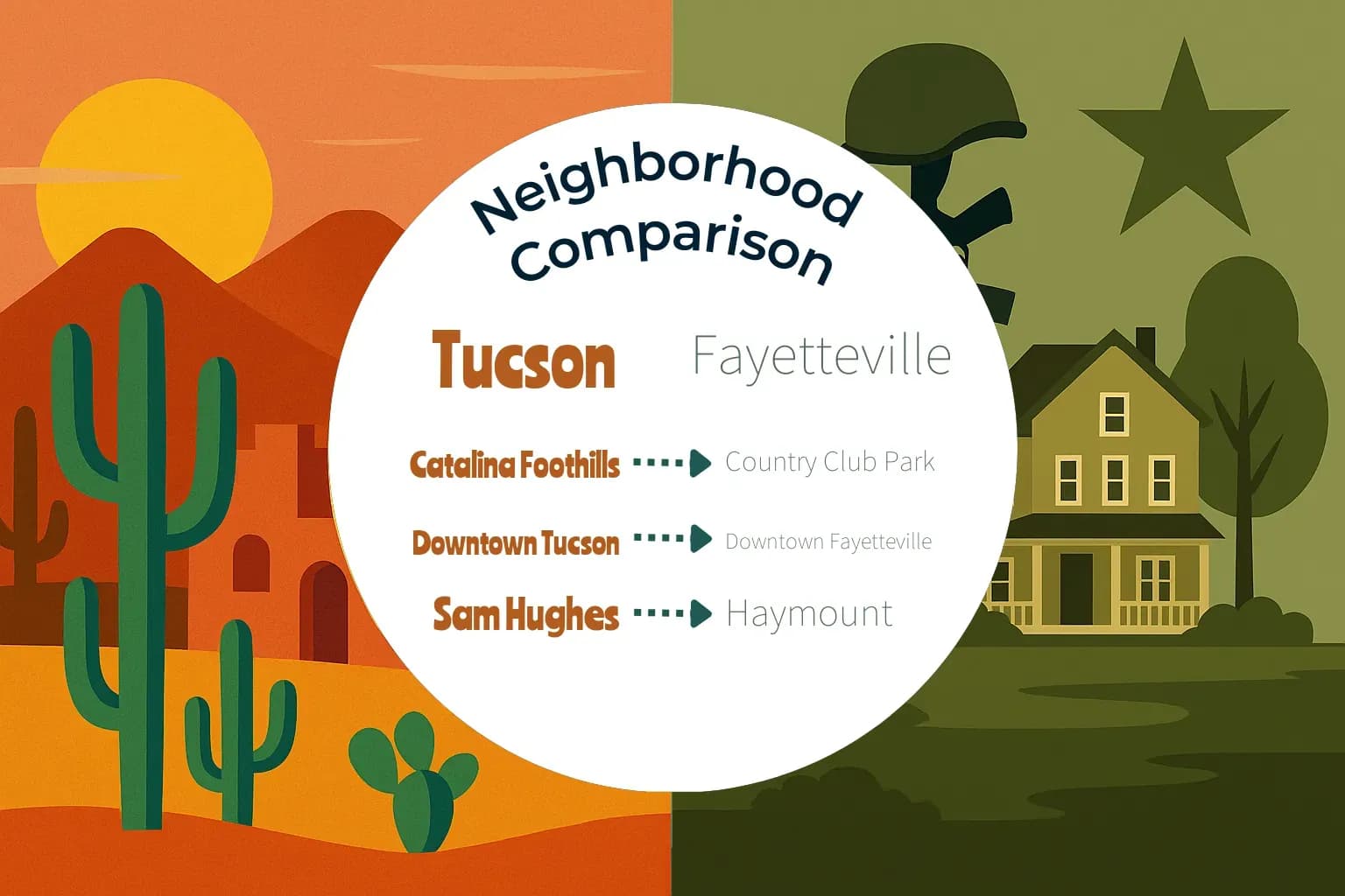 Tucson vs Fayetteville Neighborhood Comparison