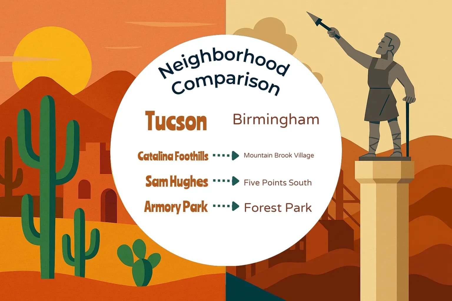 Tucson vs Birmingham Neighborhood Comparison