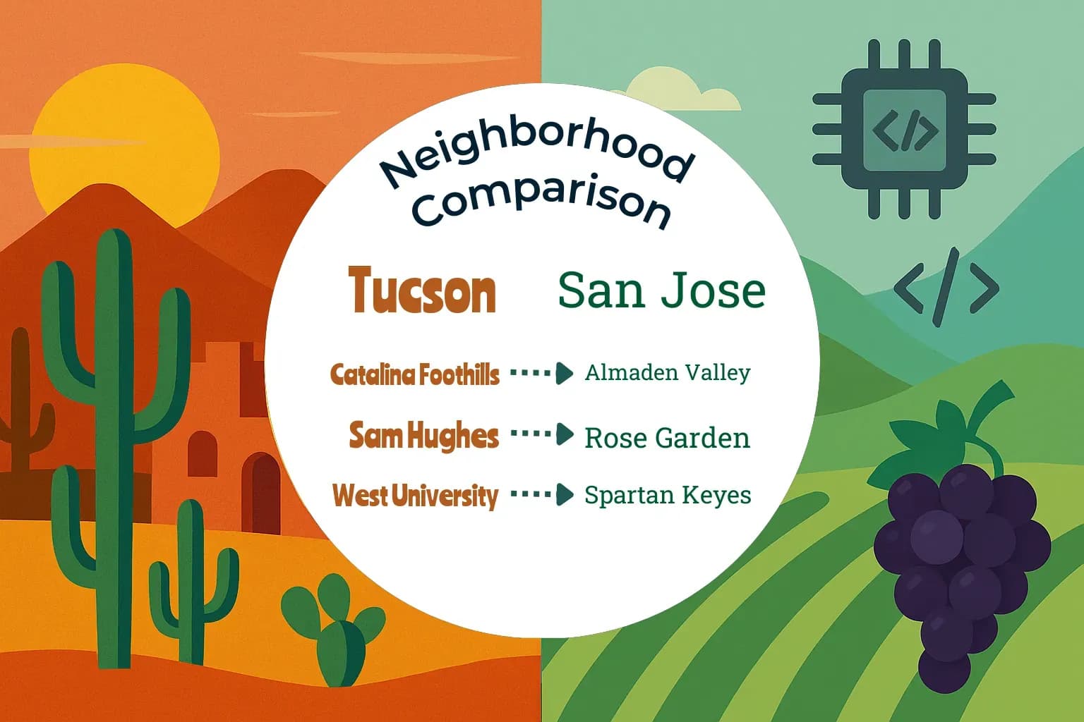 Tucson vs San Jose Neighborhood Comparison