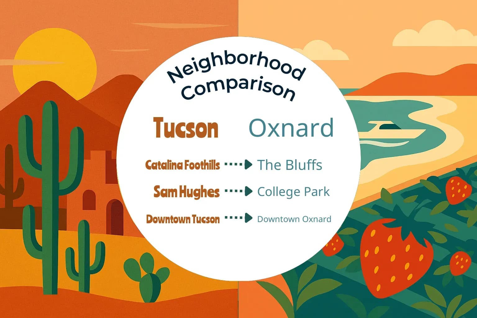 Tucson vs Oxnard Neighborhood Comparison