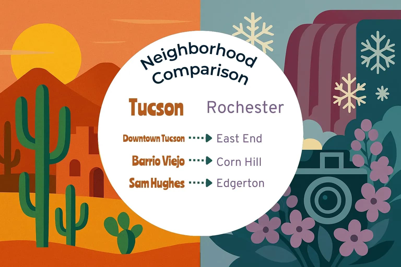 Tucson vs Rochester Neighborhood Comparison