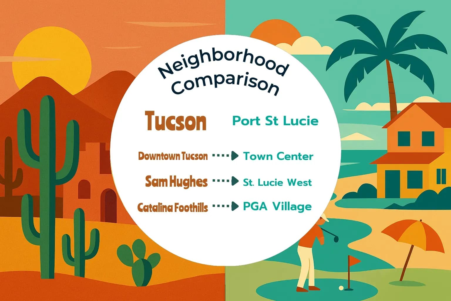 Tucson vs Port St. Lucie Neighborhood Comparison