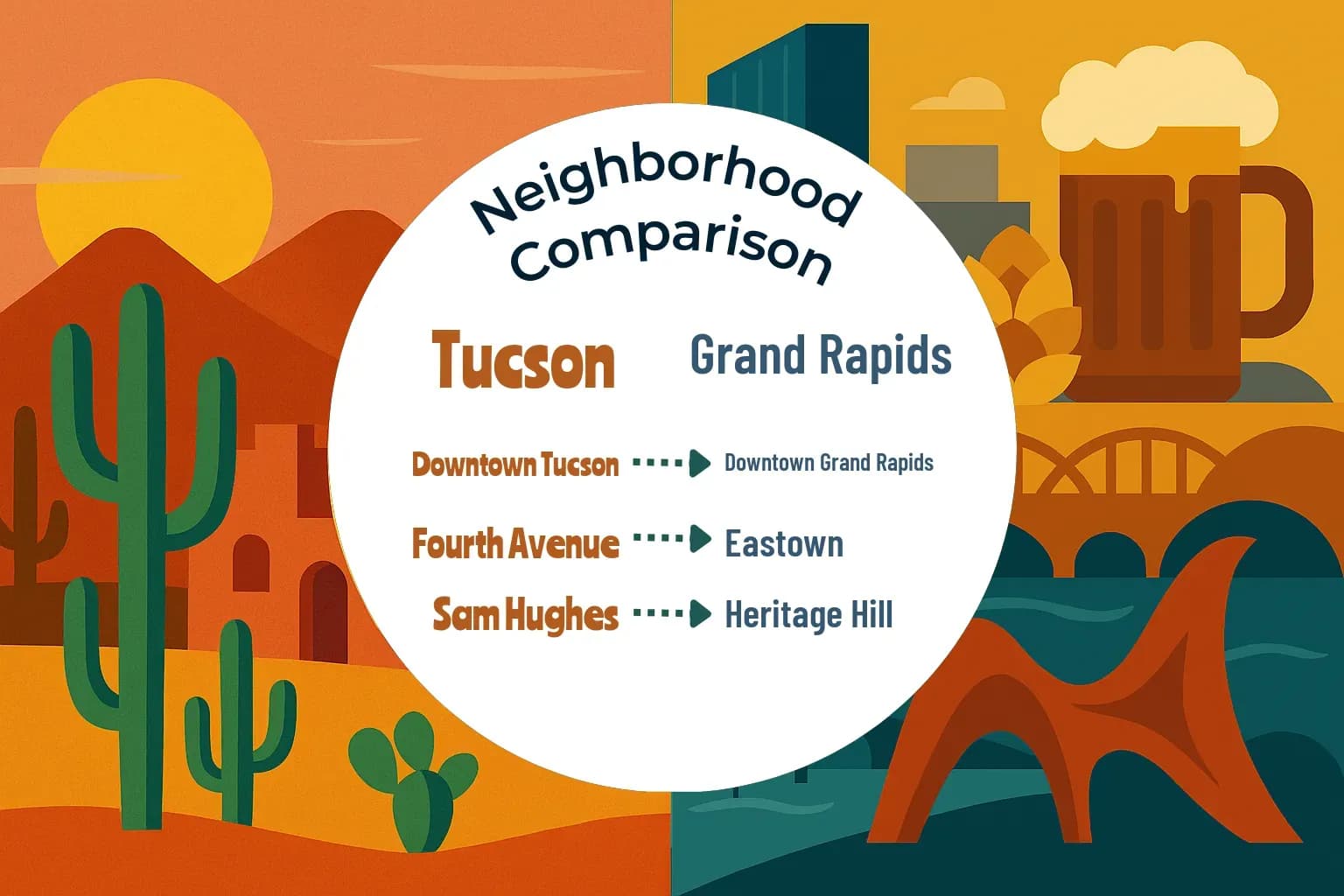 Tucson vs Grand Rapids Neighborhood Comparison
