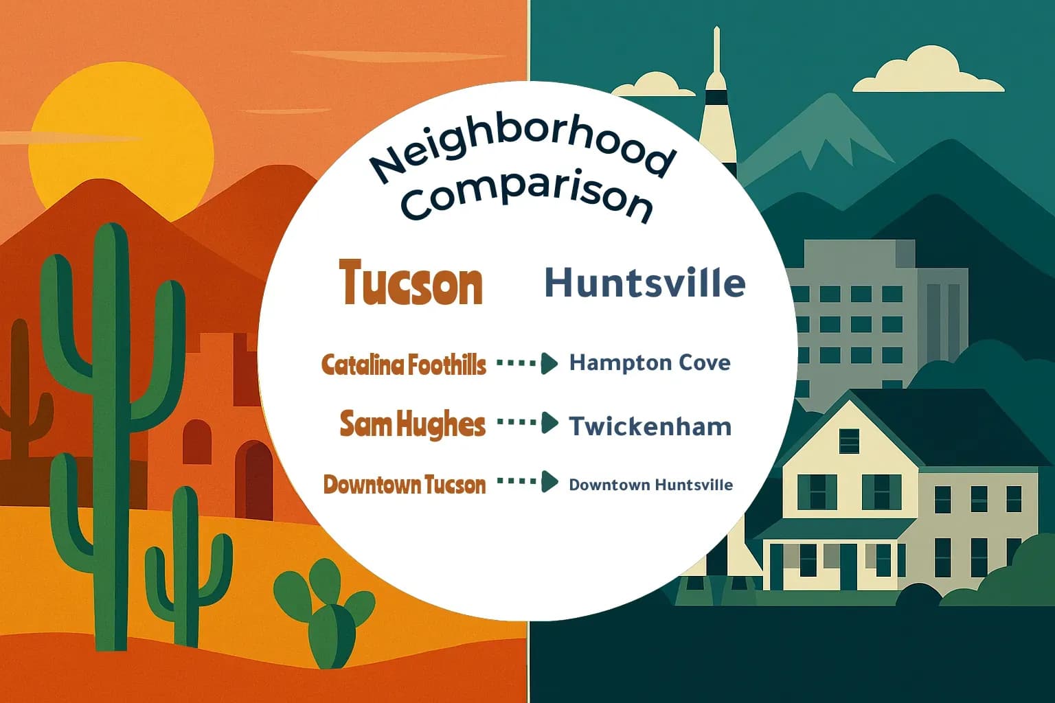 Tucson vs Huntsville Neighborhood Comparison
