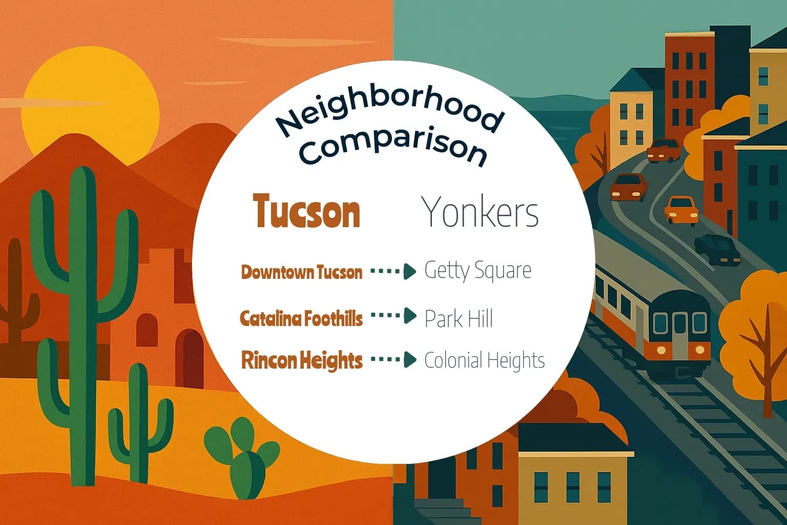 Tucson vs Yonkers Neighborhood Comparison
