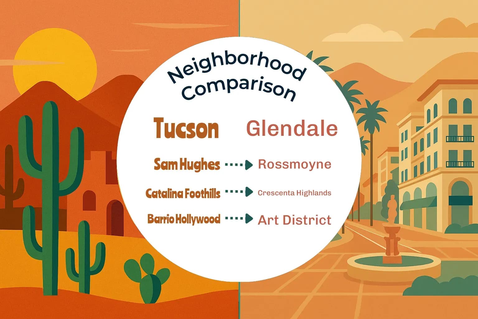Tucson vs Glendale Neighborhood Comparison