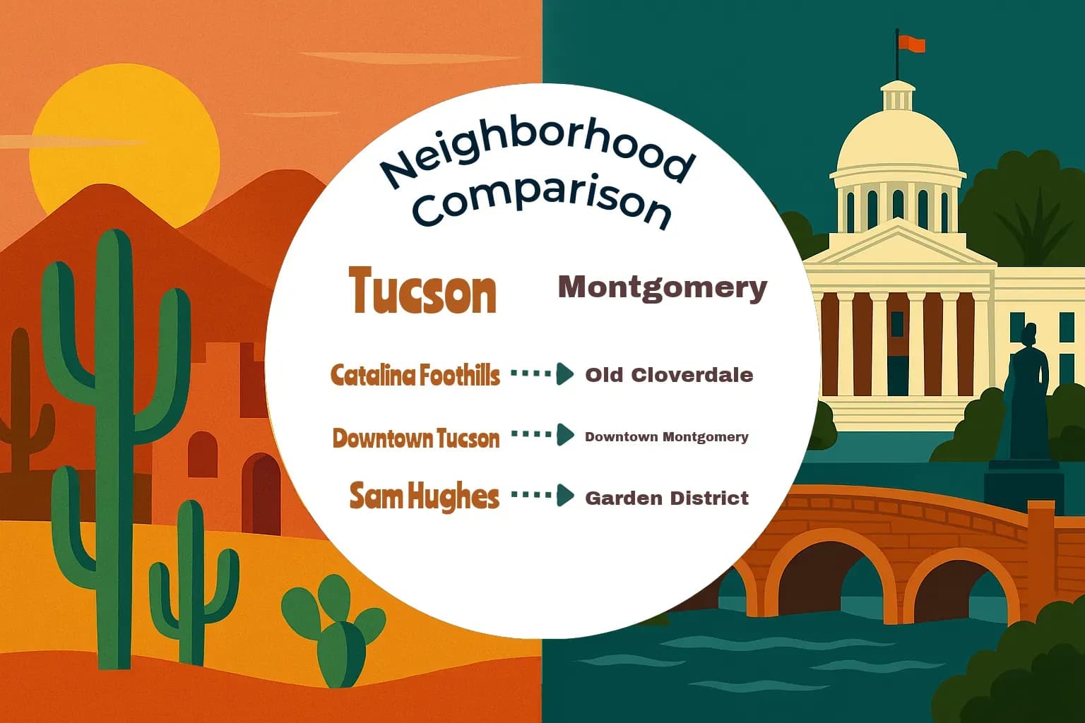 Tucson vs Montgomery Neighborhood Comparison
