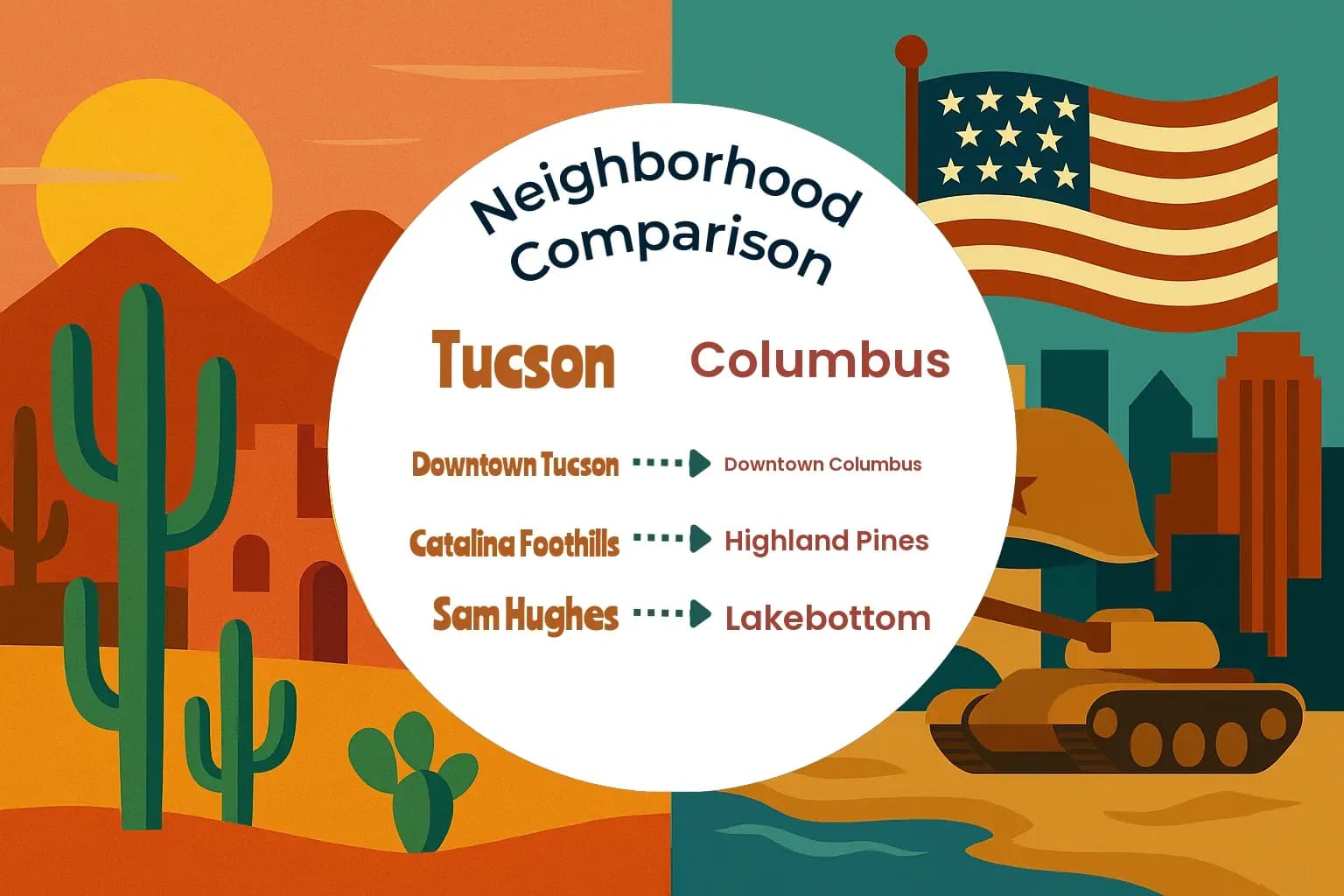 Tucson vs Columbus Neighborhood Comparison