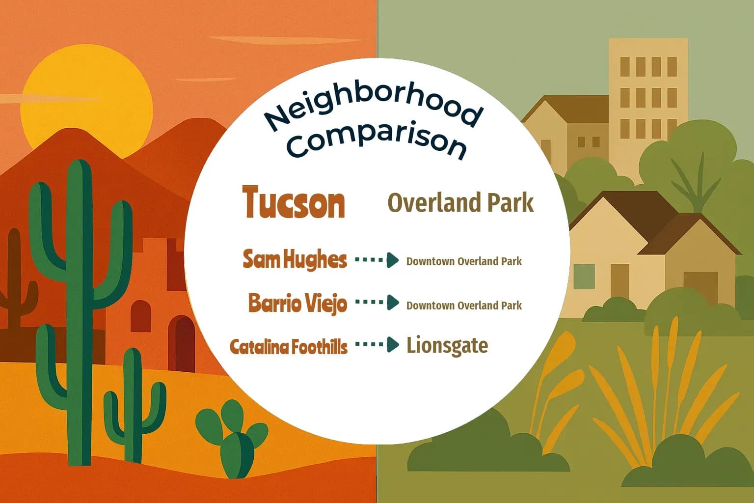 Tucson vs Overland Park Neighborhood Comparison