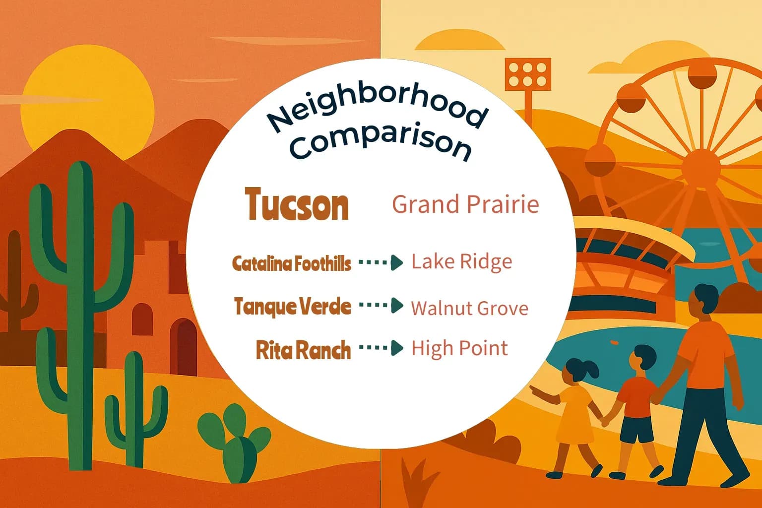 Tucson vs Grand Prairie Neighborhood Comparison