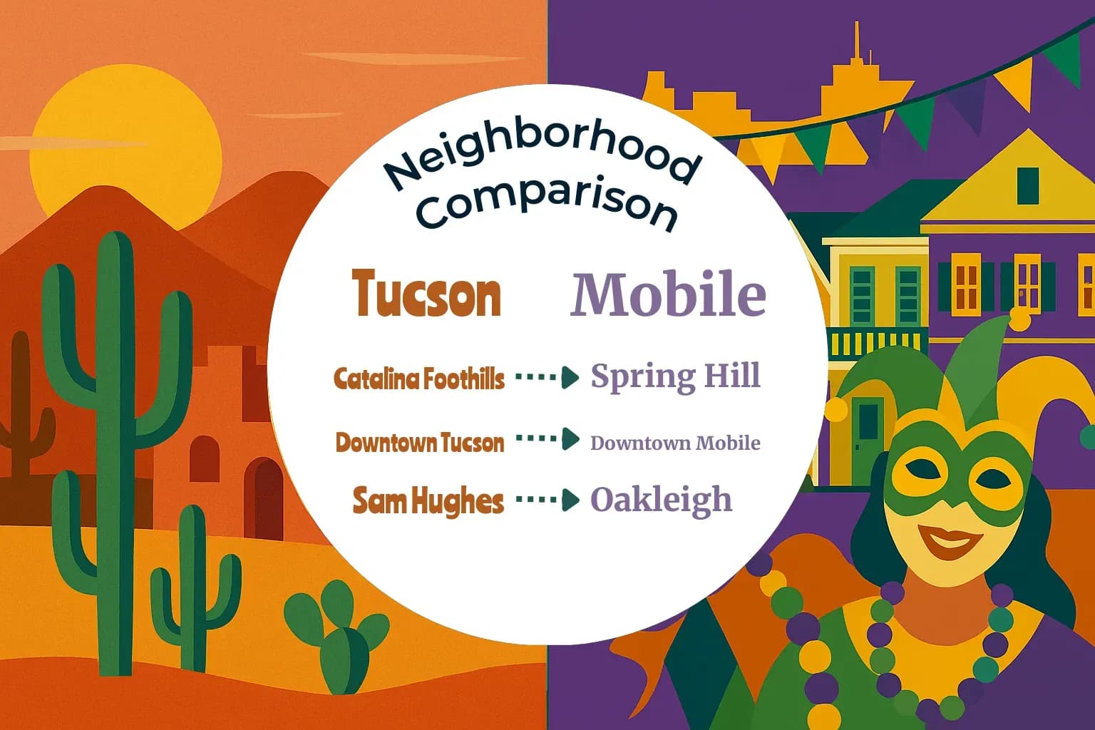 Tucson vs Mobile Neighborhood Comparison