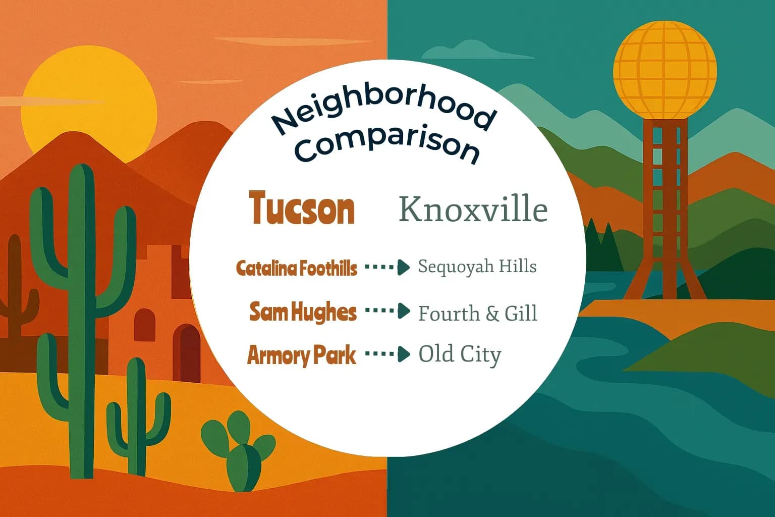 Tucson vs Knoxville Neighborhood Comparison