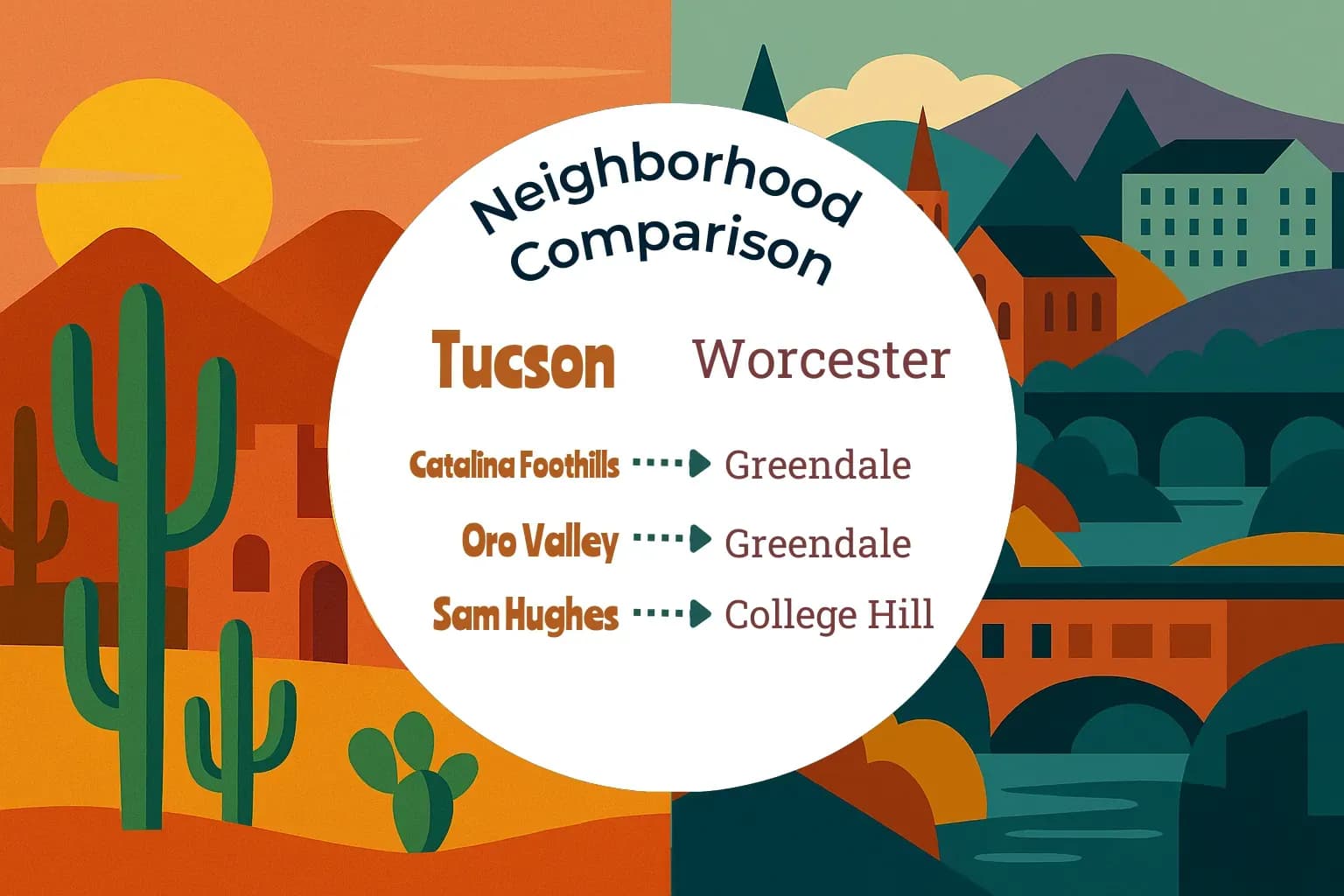Tucson vs Worcester Neighborhood Comparison