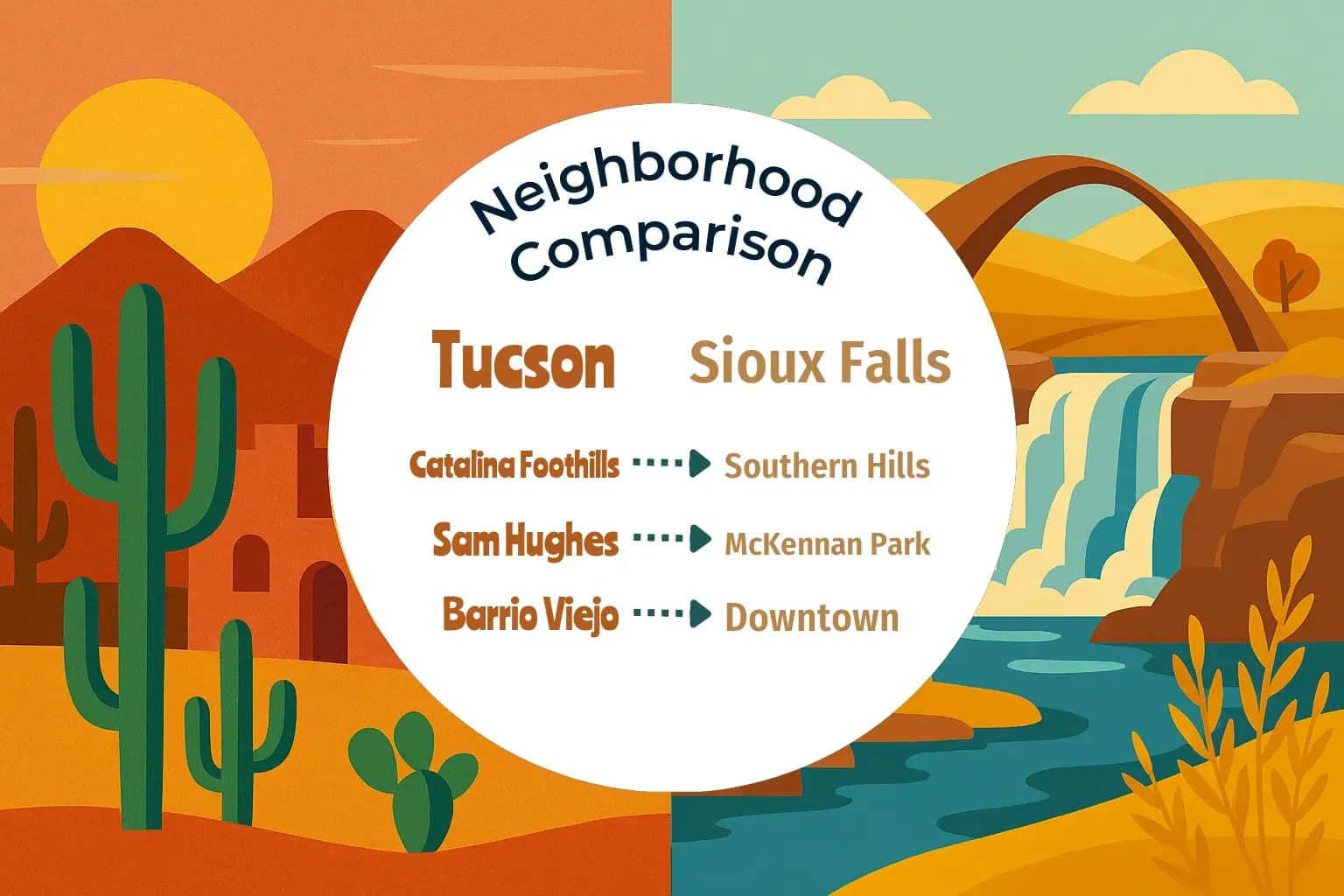 Tucson vs Sioux Falls Neighborhood Comparison
