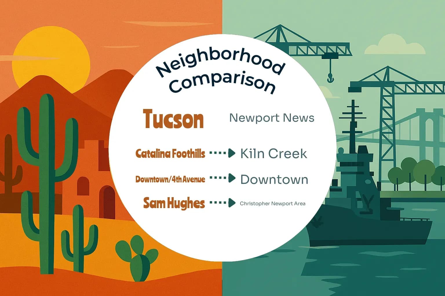 Tucson vs Newport News Neighborhood Comparison