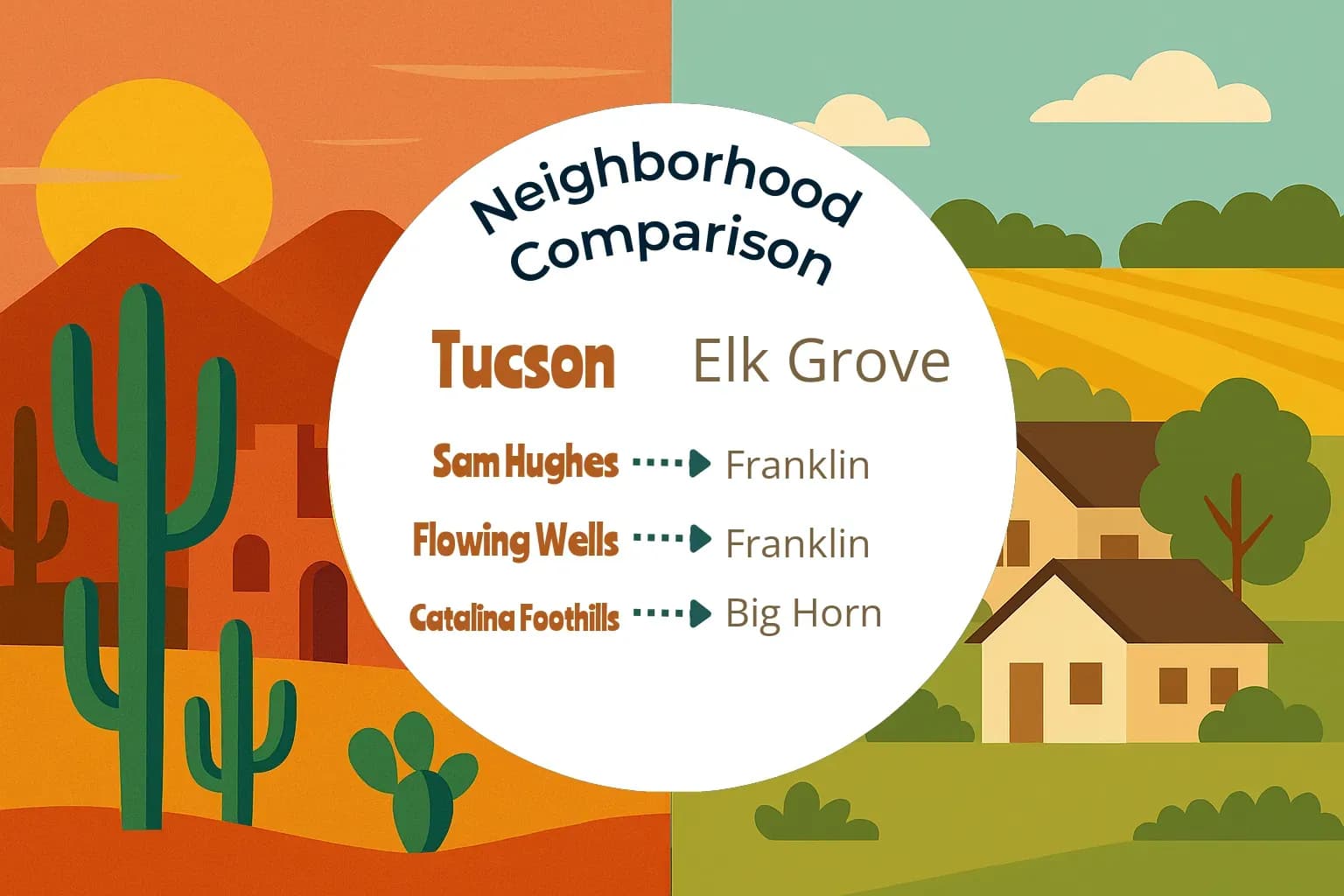 Tucson vs Elk Grove Neighborhood Comparison