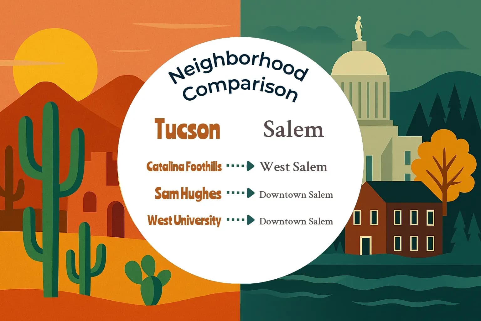 Tucson vs Salem Neighborhood Comparison